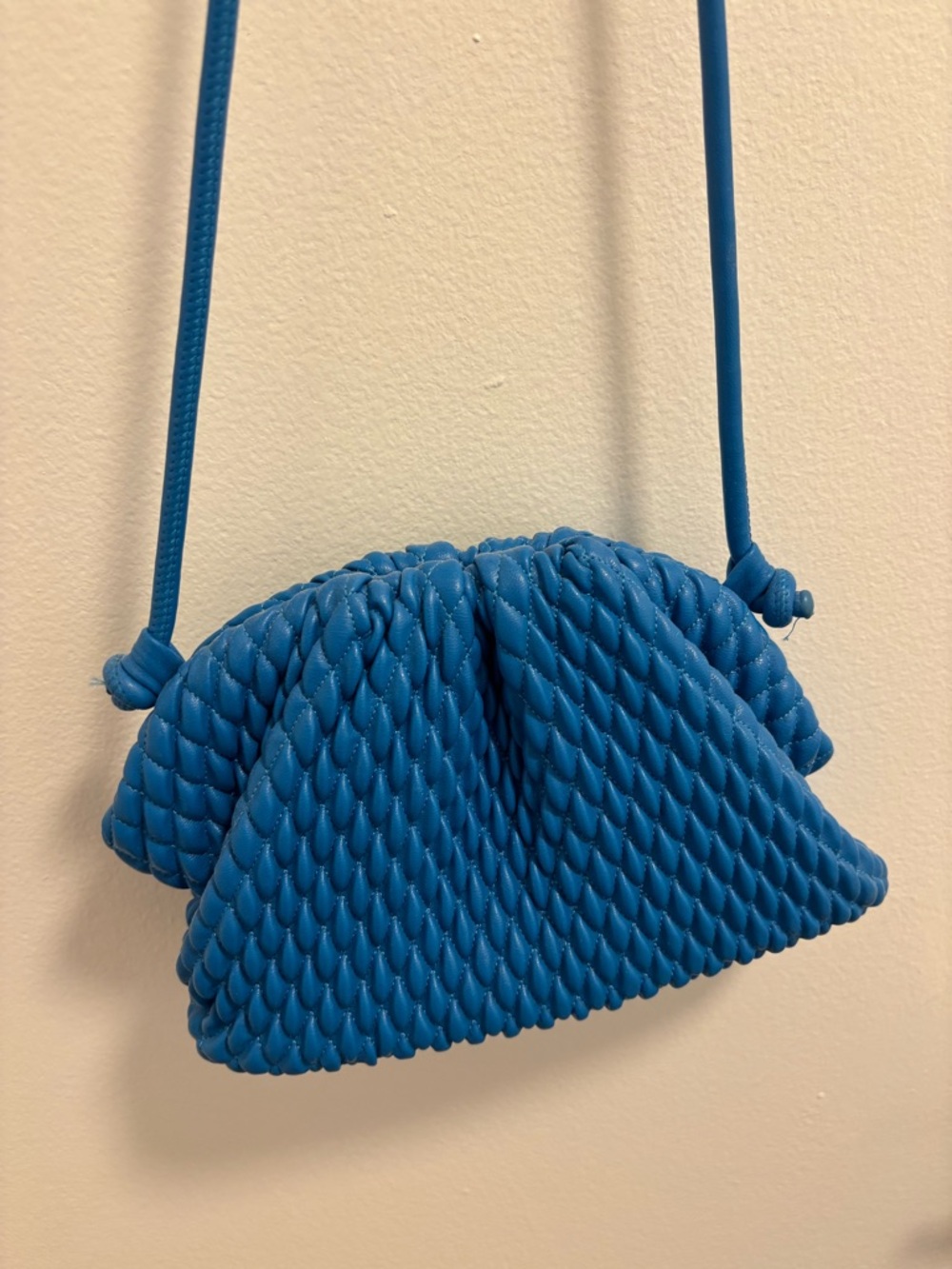 Urban Expressions Blue Woven Crossbody Bag